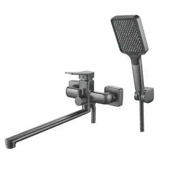 Смеситель для ванны Shevanik S9922T оружейная сталь