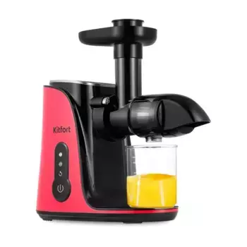 Соковыжималка Kitfort KT-1141-1 черный и малиновый