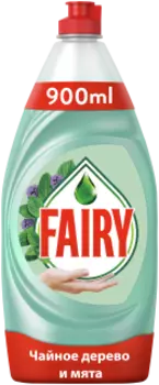 Средство для мытья посуды Fairy Oxi 0.9л чайное дерево и мята