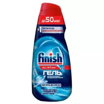 Средство для мытья посуды Finish All in One Shine&amp;Protect 1л без отдушки (3078328) Гель для ПММ