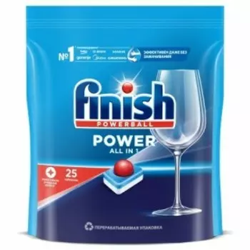 Средство для мытья посуды Finish Power 25шт (3213011) Таблетки для ПММ