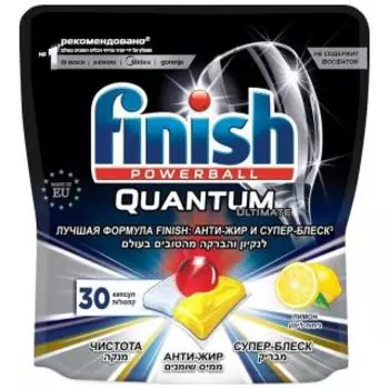 Средство для мытья посуды Finish Quantum Ultimate Лимон 30шт (3120271) Капсулы для ПММ