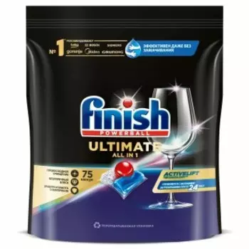 Средство для мытья посуды Finish Ultimate Allin1 75шт (3215667) Таблетки для ПММ