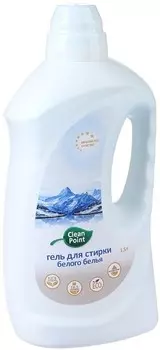 Средство для стирки Clean Point гель для стирки белого 1,5л