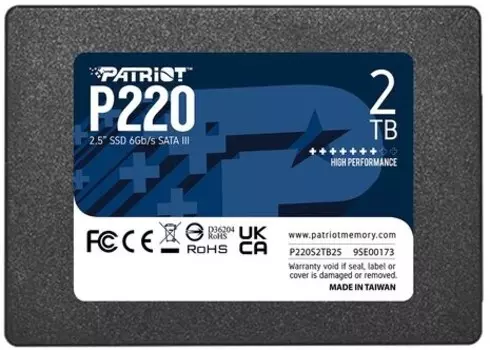 SSD накопитель Patriot P220 2.5 SATA III 2Tb (P220S2TB25)