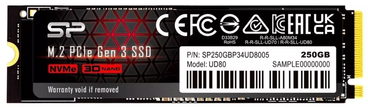 SSD накопитель Silicon Power M-Series UD80 250Gb (SP250GBP34UD8005)