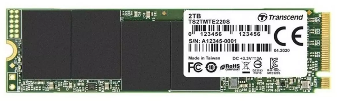 SSD накопитель Transcend 2ТБ M.2 2280 (TS2TMTE220S)