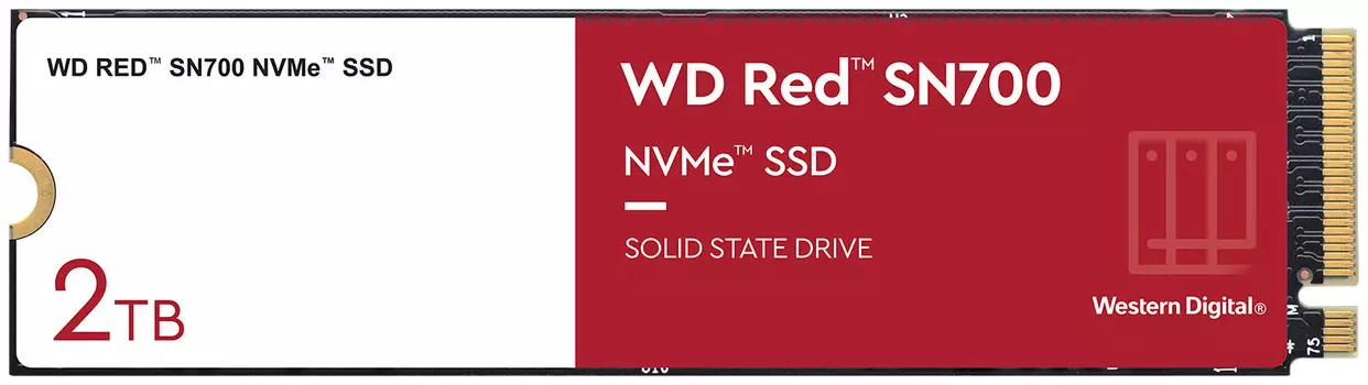 SSD накопитель Western Digital RED M.2 2280 2TB (WDS200T1R0C)