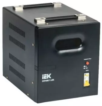Стабилизатор напряжения IEK Expand 3кВА однофазный черный (IVS21-1-003-11)