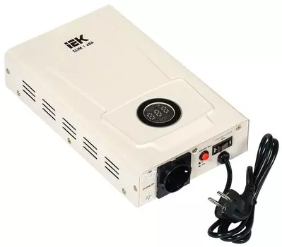 Стабилизатор напряжения IEK Slim 1кВА однофазный белый (IVS22-1-001-09)