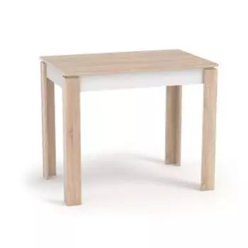 Стол обеденный Мебель-Комплекс Оптима дуб сонома/белый