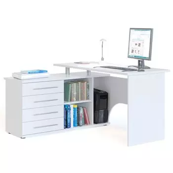 Стол Сокол КСТ109Л Левый Белый