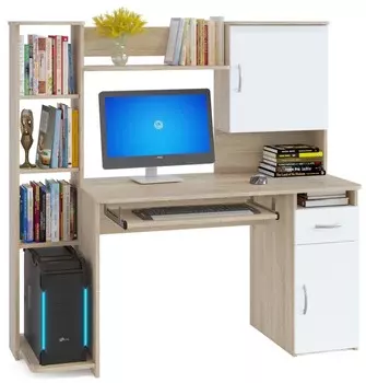 Стол Сокол КСТ11.1Дсб дуб сонома и белый