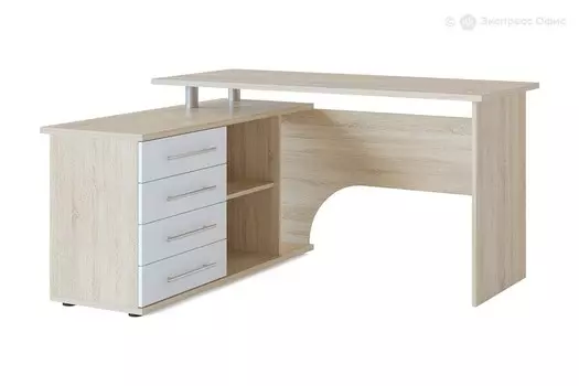 Стол Сокол КСТ-109Л Левый Дуб сонома /белый (2 уп)