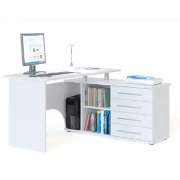 Стол Сокол КСТ-109П Правый Белый/белый