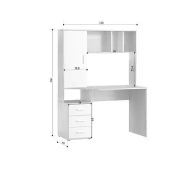 Стол Сокол КСТ-16 Дуб сонома/белый