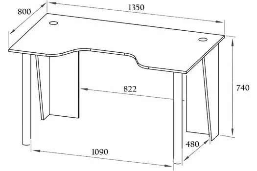 Стол Сокол КСТ-18 черный и красный