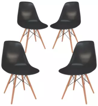 Стул Loftyhome Acacia Black VC1001W-B-4 (4шт)