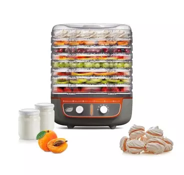 Сушилка для продуктов Великие Реки Волга-9 серо-оранжевая