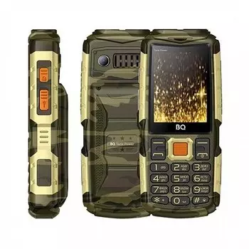 Телефон BQ 2430 TANK POWER CAMOUFLAGE/GOLD