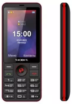 Телефон teXet TM-321 черный-красный