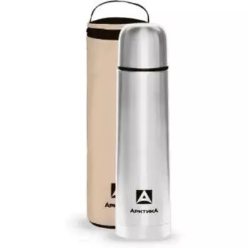 Термос Арктика 101-750A серебристый с чехлом