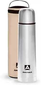 Термос Арктика 101-750A серебристый с чехлом