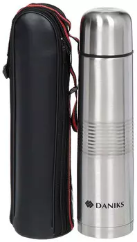 Термос Daniks SL-100ZY серебро (316128)