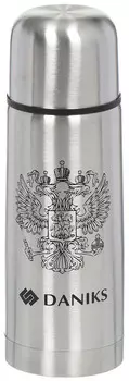 Термос Daniks SL-35Z серебристый (316127)
