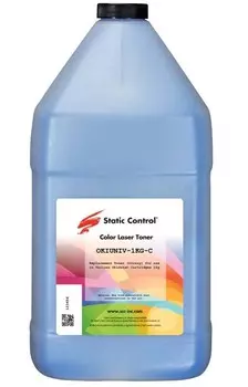 Тонер Static Control OKIUNIV3-1KG-C голубой 1000гр.