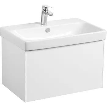 Тумба Акватон Асти 70 Белый матовый/Белый глянец (1A263001AX2B0)