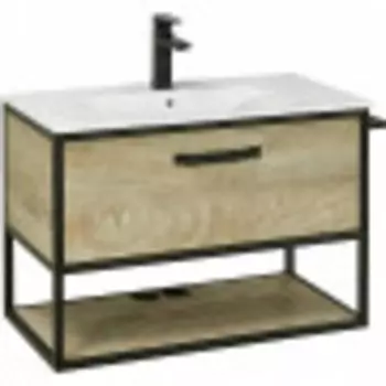 Тумба Акватон Лофт Фабрик 80 1A2424K7LTDU0 с раковиной (1A242401LTDU0+732799C000) (2 коробки)