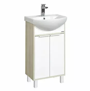 Тумба Акватон Рико 50 1A2124K1RIB90 с раковиной (1A212401RIB90+1WH207781) (2 коробки)