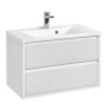 Тумба Акватон Римини 80 1A2267K1RN010 с раковиной (1A226701RN010+732799C000) (2 коробки)