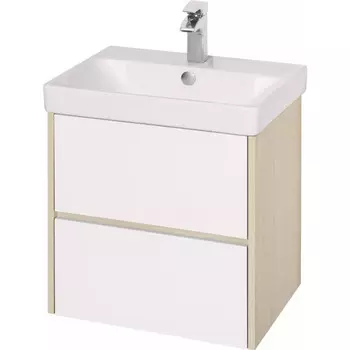 Тумба Акватон Сканди 55 Белая/Дуб верона (1A251701SDB20)