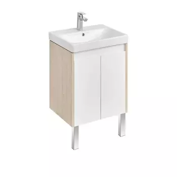 Тумба Акватон Сканди Doors 45 Белый глянец/Дуб верона (1A278701SDB20)