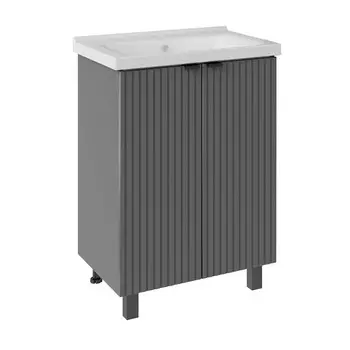 Тумба ASB-Mebel Дора 60 Серый (д/раковины Миранда 60) (9967)