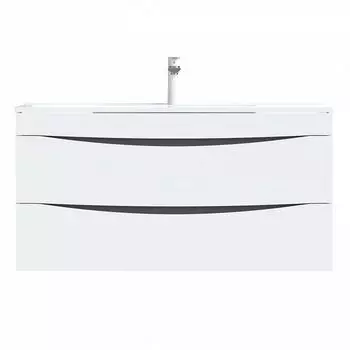 Тумба Iddis Cloud 100 подвесная, белая, с раковиной (CLO10W1i95K)