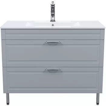 Тумба Iddis Oxford 100см, светло-серый, напольная, с умывальником (OXF10L1i95K)