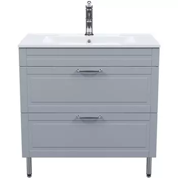 Тумба Iddis Oxford 80см, светло-серый, напольная, с умывальником (OXF80L0i95K)