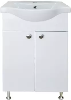 Тумба Loranto Моника New 550*830*440мм с раковиной Basic 55 (2 коробки) (CS00071365)