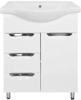 Тумба Loranto Стиль-60/3 600*840*460мм с раковиной Basic 60 (2 коробки) (CS00070537)