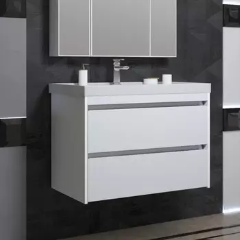 Тумба Opadiris Фреш 80 белый/белое стекло (под раковину CeraStyle FRAME 80) (00-00002822)