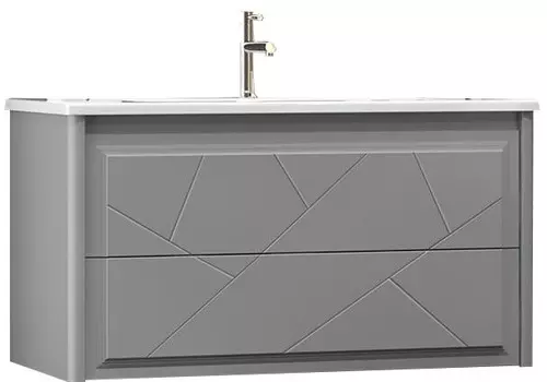 Тумба Opadiris Луиджи 100 серый матовый, подвесная (под раковину Dreja Эйфория 100) (00-00004258)