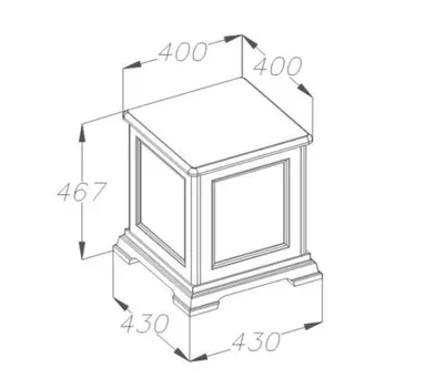 Тумба Opadiris Риспекто орех антикварный (нагал), напольная (00-00005723)