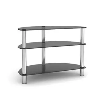 Тумба под телевизоры MD 404 slim хром/дымчатый