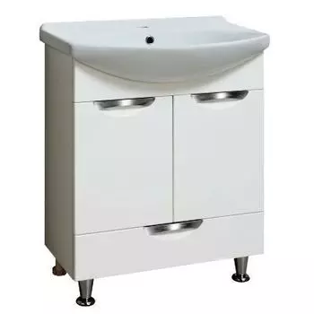 Тумба Runo БАРСЕЛОНА 65 (для умывальника ЛАГУНА 65, Дрея) белая (00000001035/Вн Т47 RUNO)