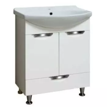 Тумба Runo БАРСЕЛОНА 65 (для умывальника ЛАГУНА 65, Дрея) белая (00000001035/Вн Т47 RUNO)