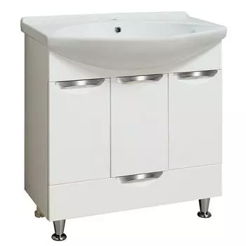 Тумба Runo БАРСЕЛОНА 75 (для умывальника ЛАГУНА 75, Дрея), белая (00000001032/Вн Т48 RUNO)