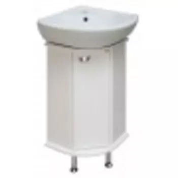 Тумба Runo БРАВО 40 угловая (д/раковины ЭЛЕГИЯ угловой) белая (Вн Т4 RUNO)